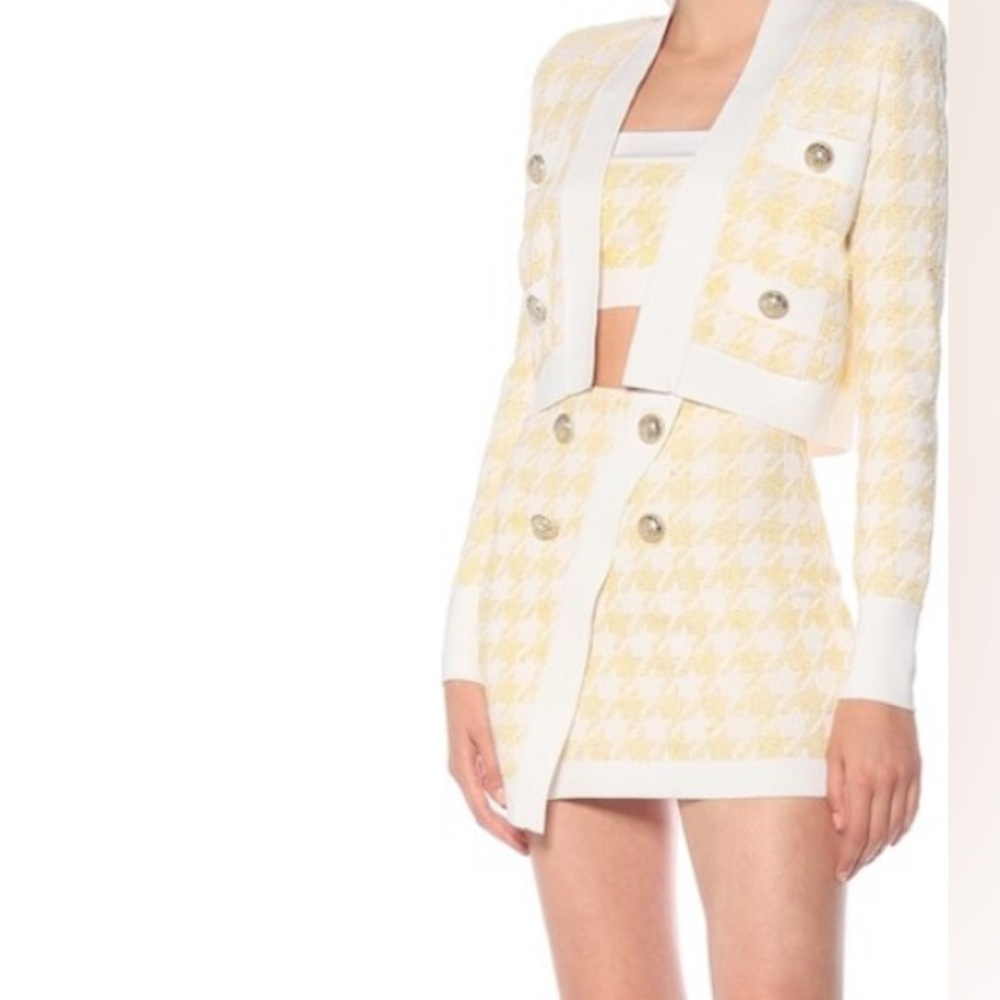 Balmain cardigan and skirt set